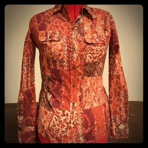 Lucky Brand 3/4 Sleeve Button Up